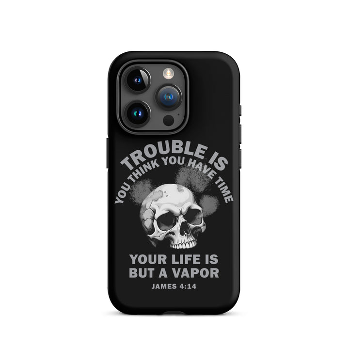 Christian Phone Case Life Is Vapor Black for iPhone® iPhone® Phone Cases Matte iPhone 15 Pro 