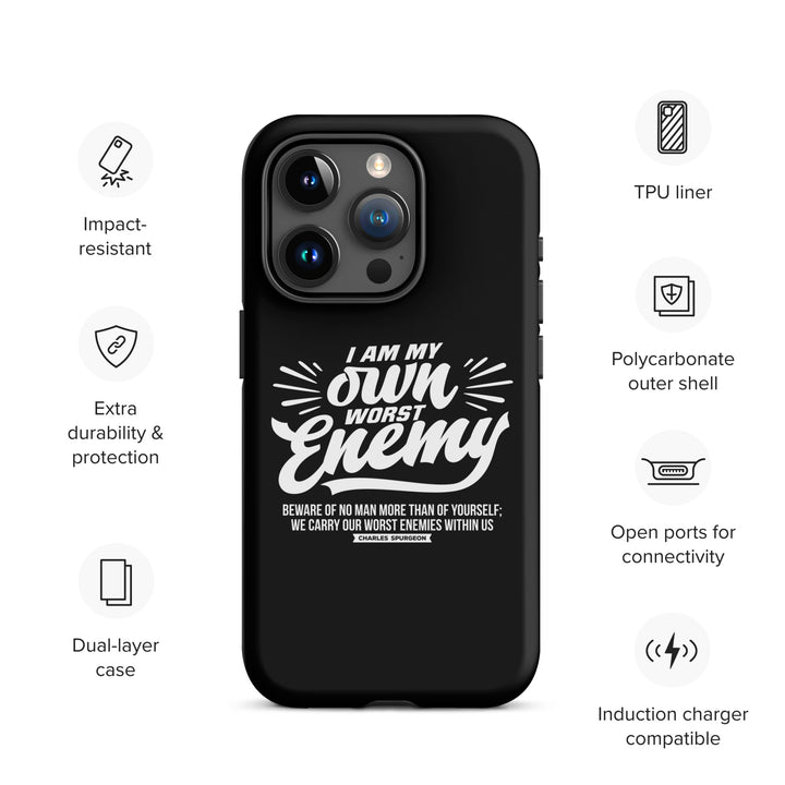 Christian Phone Case Worst Enemy Black for iPhone® iPhone® Phone Cases   