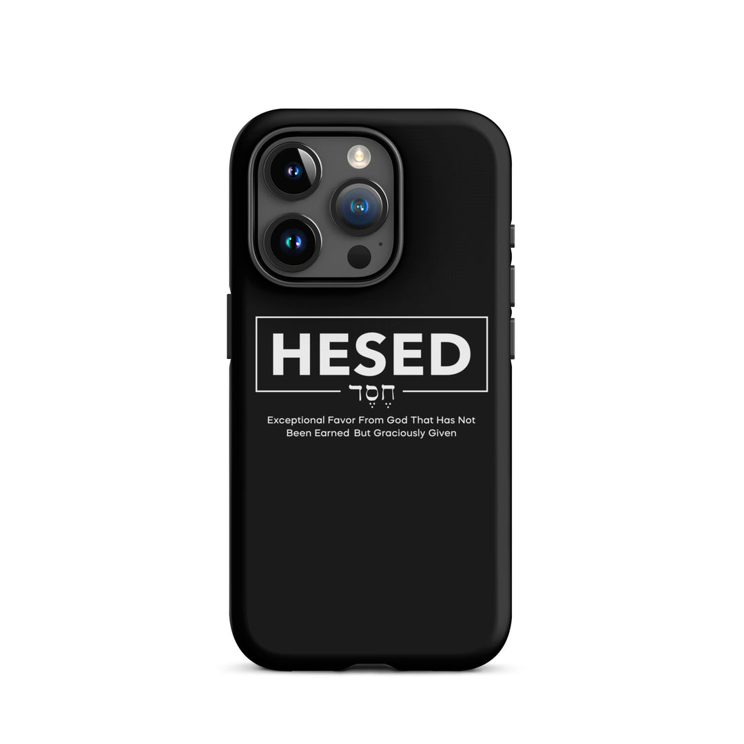 Christian Phone Case Hesed Hebrew Exceptional Favor Black for iPhone® iPhone® Phone Cases   