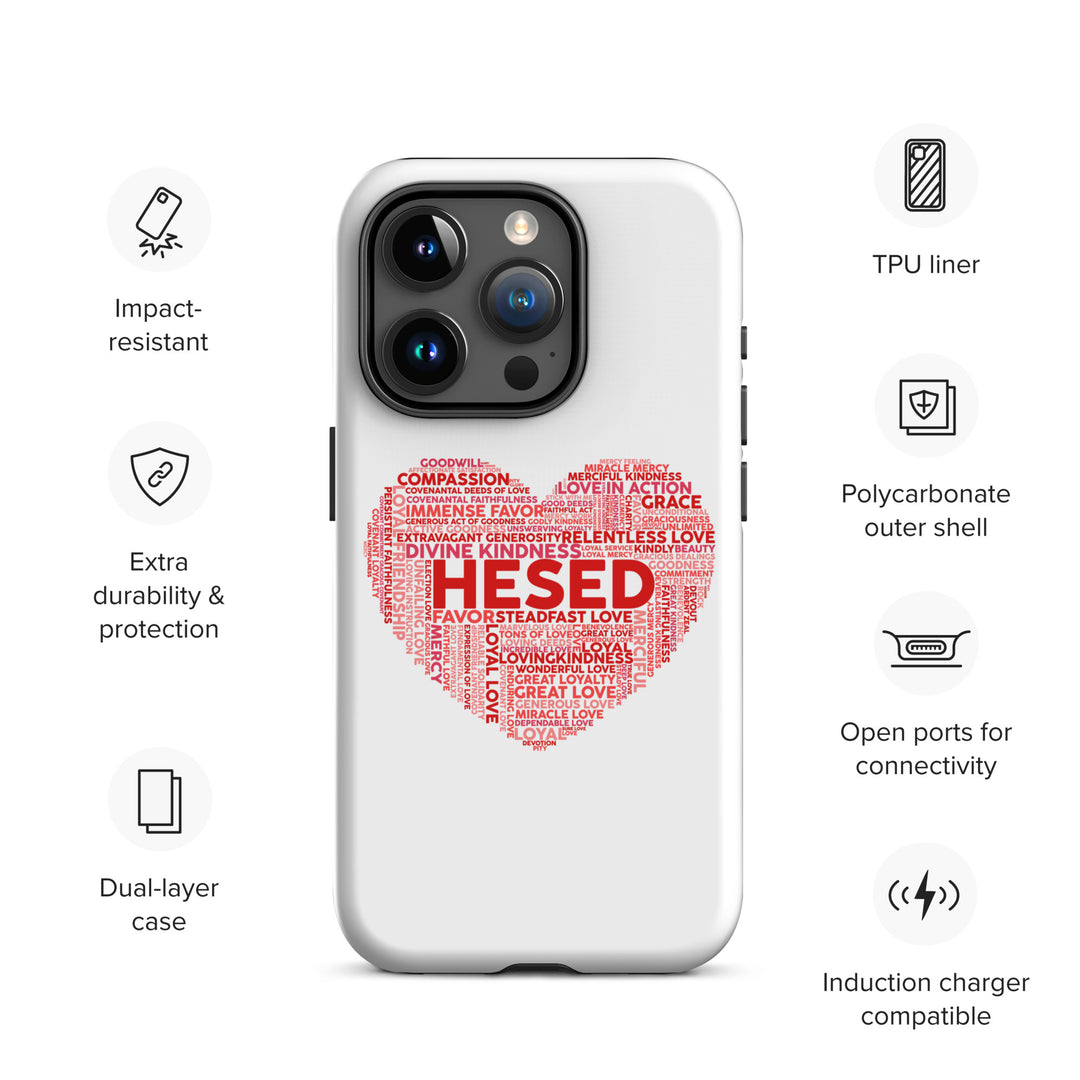 Christian Phone Case Hesed Heart White for iPhone® iPhone® Phone Cases   