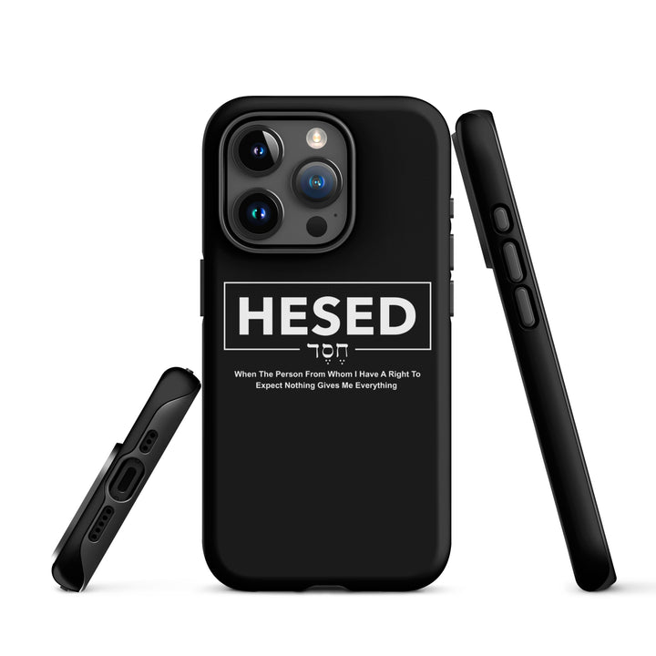 Christian Phone Case Hesed Everything Black for iPhone® iPhone® Phone Cases   