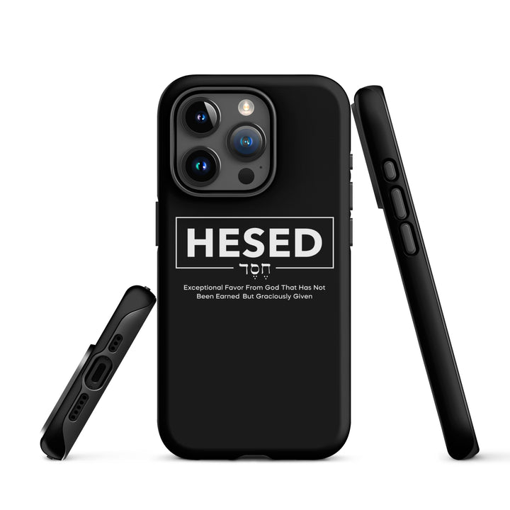 Christian Phone Case Hesed Hebrew Exceptional Favor Black for iPhone® iPhone® Phone Cases   