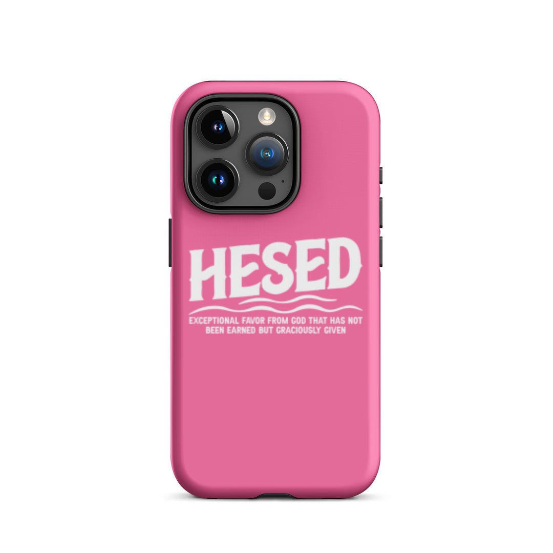 Christian Phone Case Hesed Exceptional Favor Pink for iPhone® iPhone® Phone Cases Matte iPhone 15 Pro 