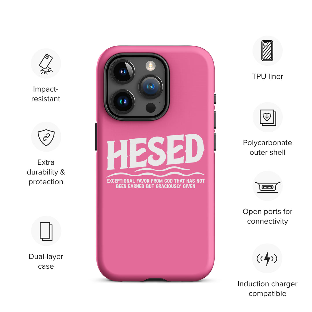 Christian Phone Case Hesed Exceptional Favor Pink for iPhone® iPhone® Phone Cases   