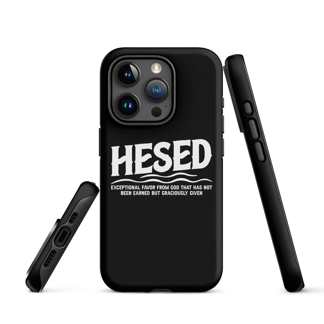 Christian Phone Case Hesed Exceptional Favor Black for iPhone® iPhone® Phone Cases   