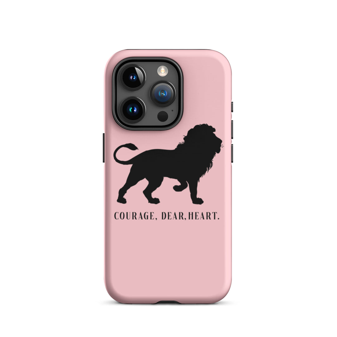 Christian Phone Case Courage Dear Heart Pink for iPhone® iPhone® Phone Cases Matte iPhone 15 Pro 