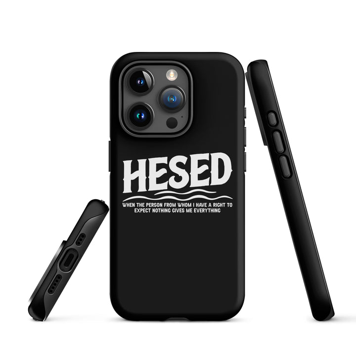 Christian Phone Case Hesed Everything Black for iPhone® iPhone® Phone Cases   