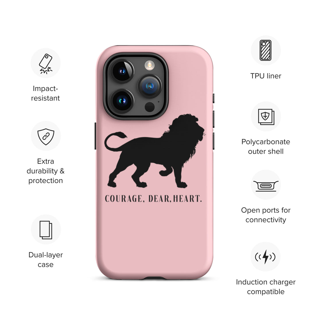 Christian Phone Case Courage Dear Heart Pink for iPhone® iPhone® Phone Cases   