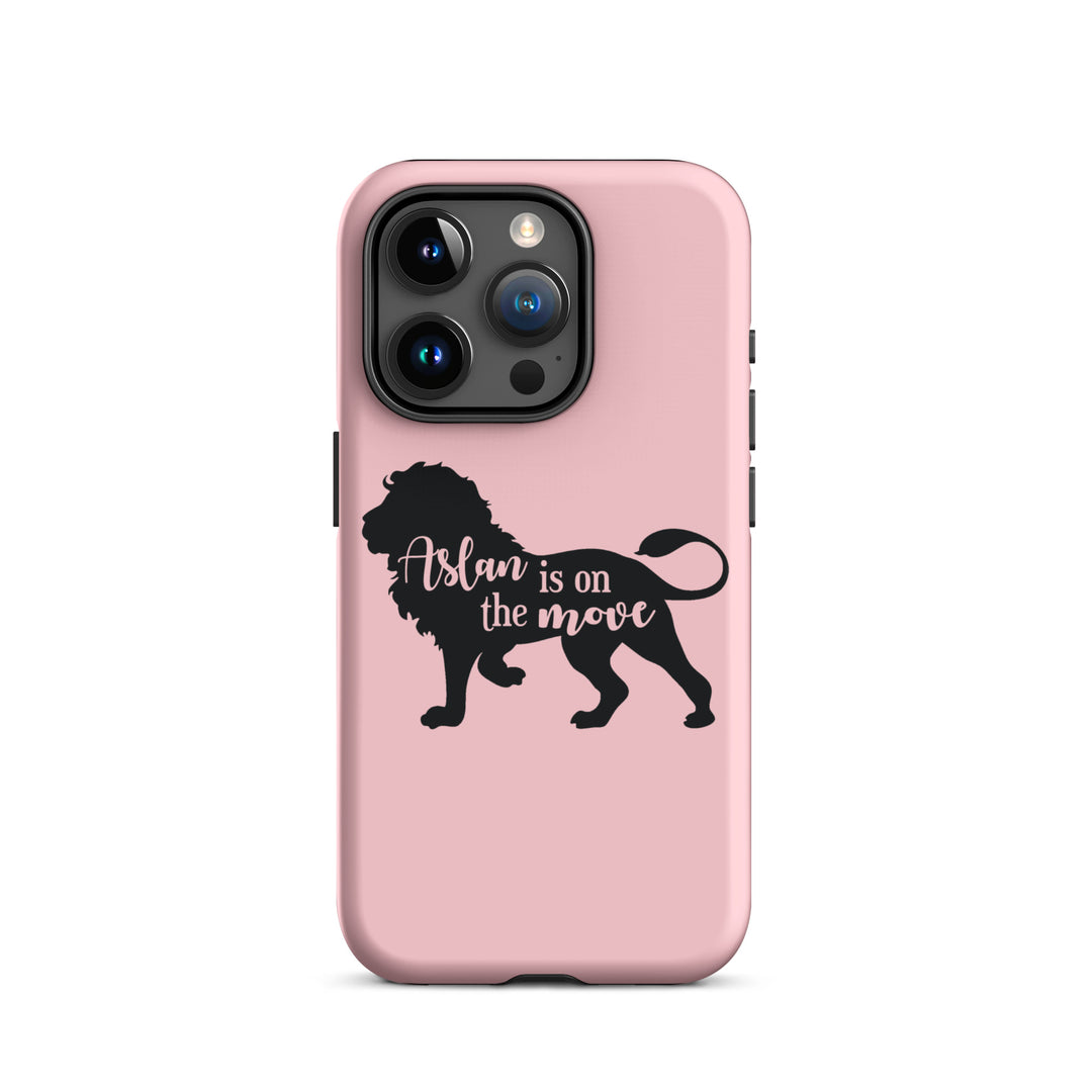 Christian Phone Case Aslan Is On Move Pink for iPhone® iPhone® Phone Cases Matte iPhone 15 Pro 