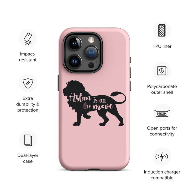 Christian Phone Case Aslan Is On Move Pink for iPhone® iPhone® Phone Cases   