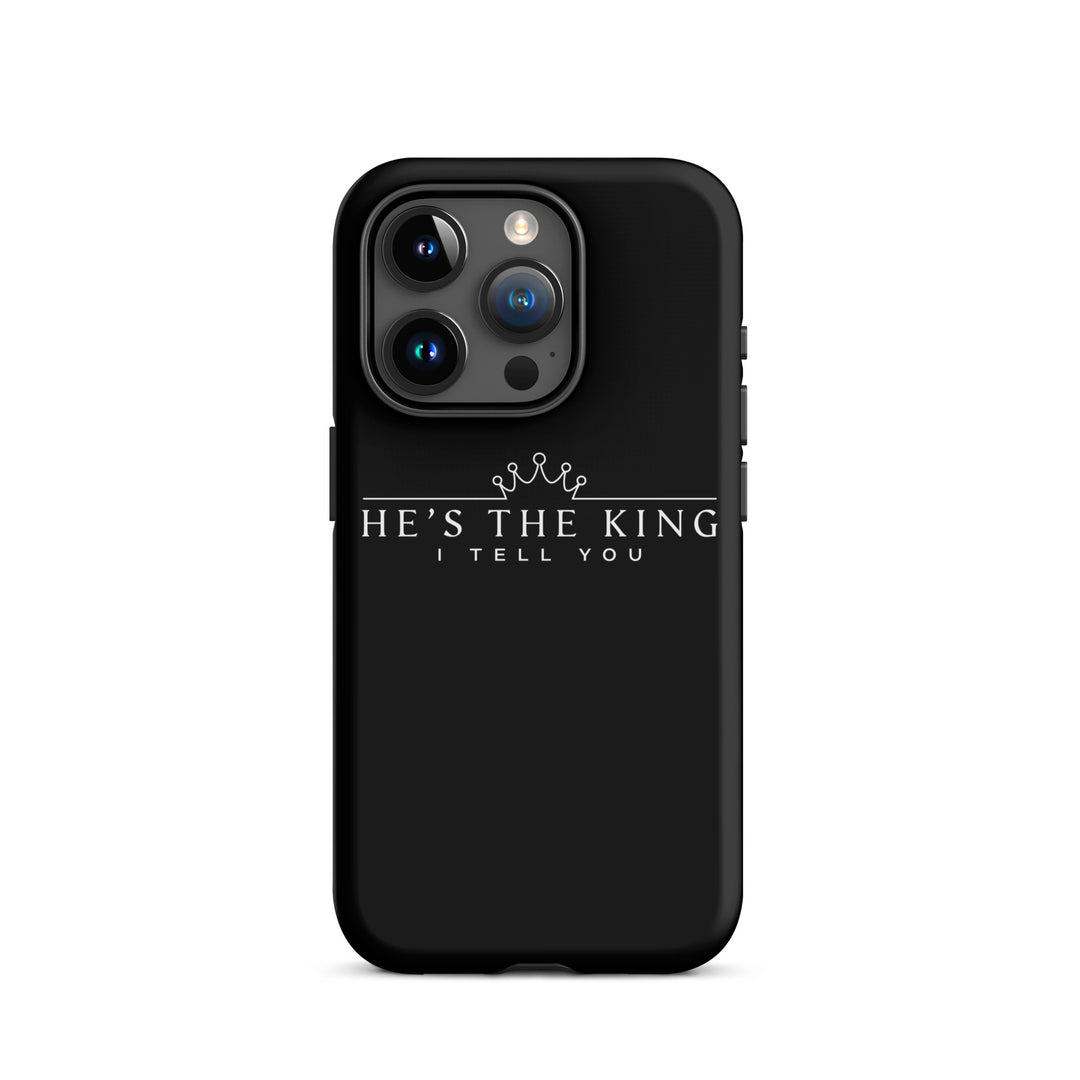 Christian Phone Case He's The King Black for iPhone® iPhone® Phone Cases Matte iPhone 15 Pro 