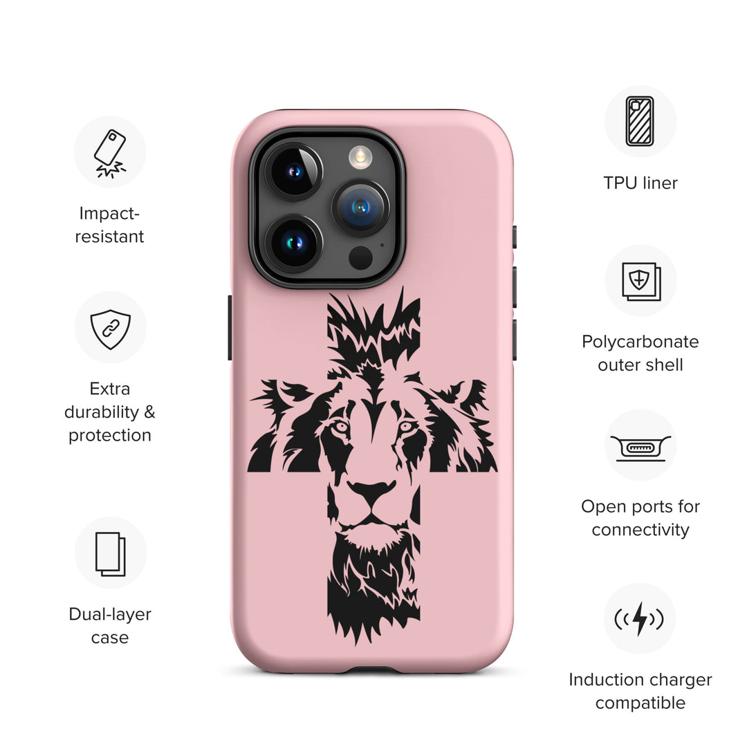 Christian Phone Case Aslan Cross Pink for iPhone® iPhone® Phone Cases   