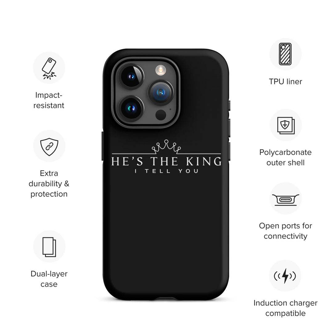 Christian Phone Case He's The King Black for iPhone® iPhone® Phone Cases   