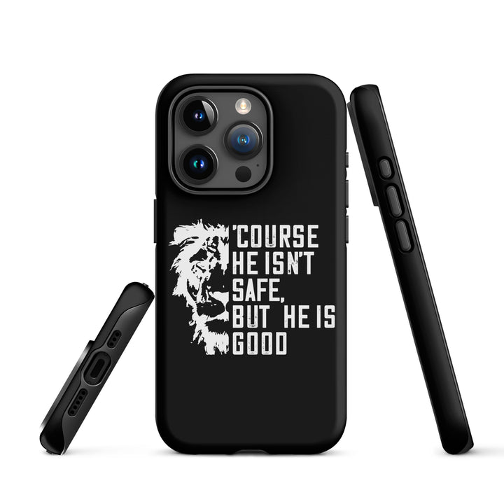 Christian Phone Case for iPhone® 'Course He Isn't Safe Black iPhone® Phone Cases   