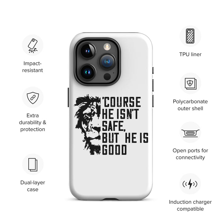 Christian Phone Case 'Course He Isn't Safe White for iPhone® iPhone® Phone Cases   