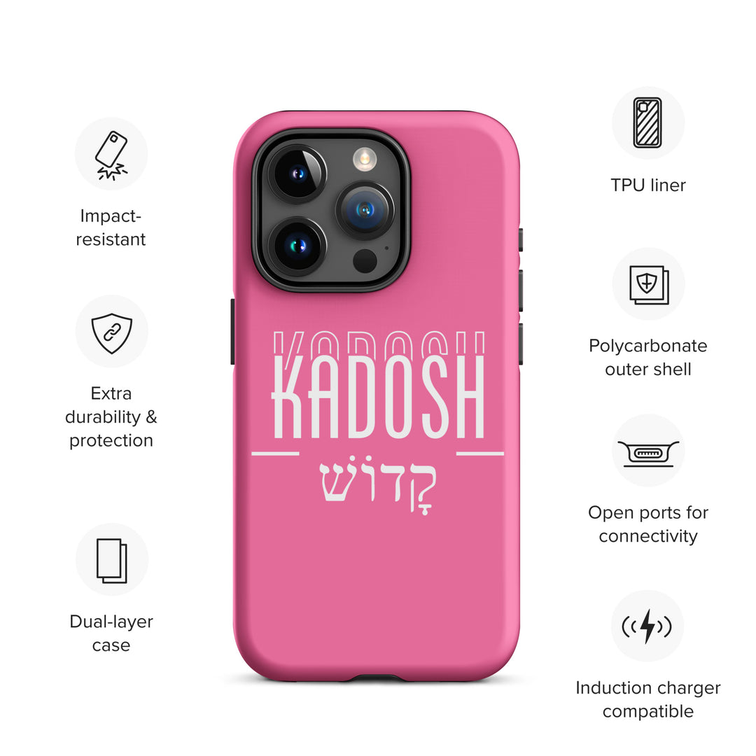 Christian Phone Case Kadosh Hebrew Pink for iPhone® iPhone® Phone Cases   