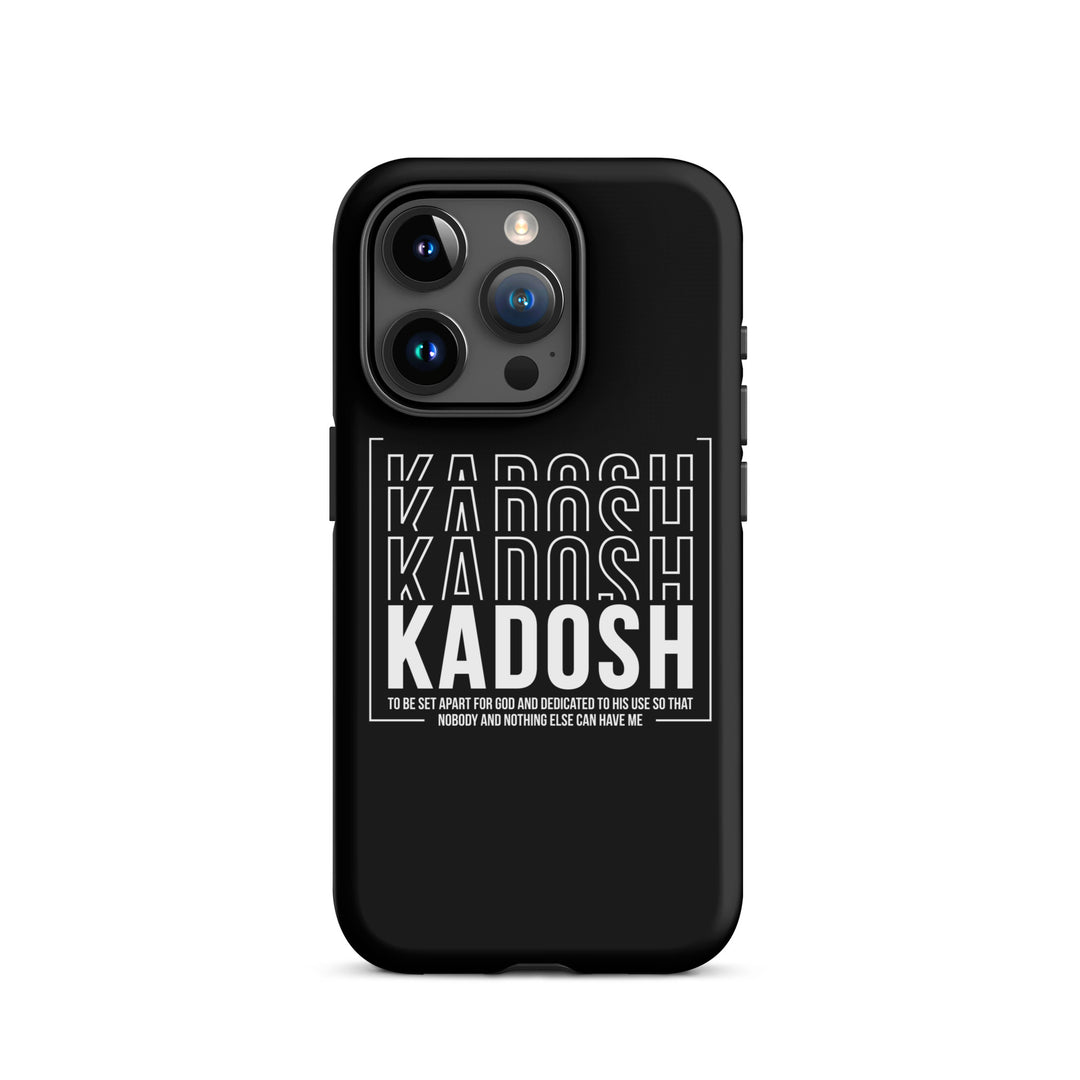 Christian Phone Case Kadosh Dedicated To His Use Black for iPhone® iPhone® Phone Cases Matte iPhone 15 Pro 