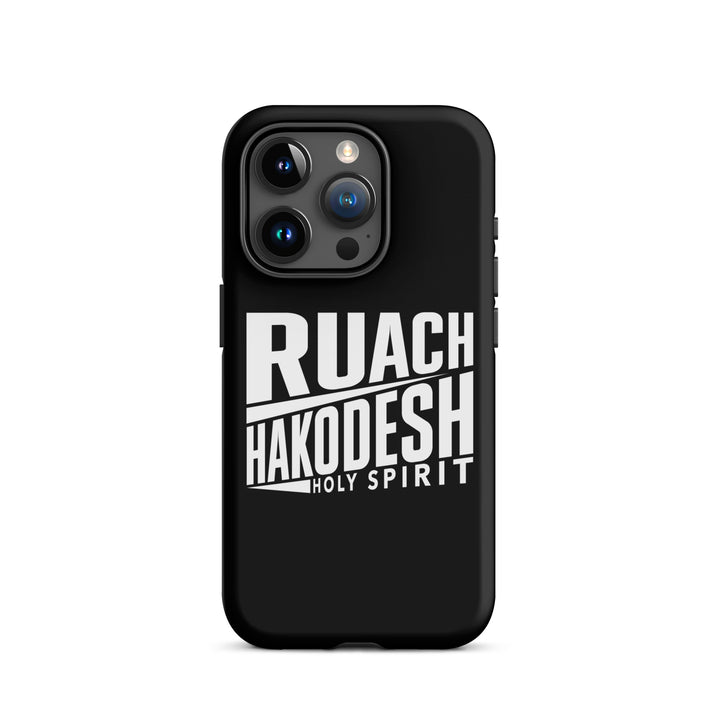 Christian Phone Case Ruach Hakodesh Holy Spirit Black for iPhone® iPhone® Phone Cases Matte iPhone 15 Pro 