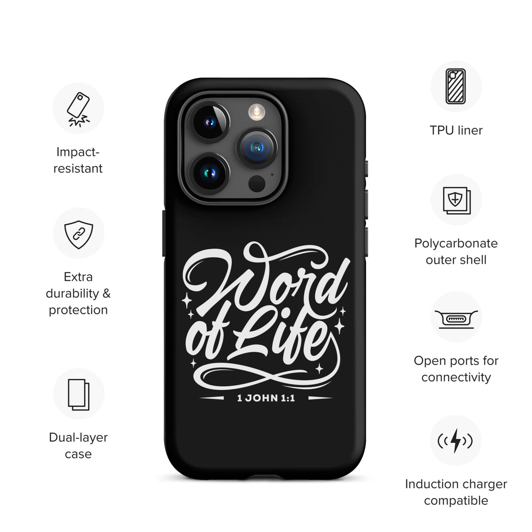 Christian Phone Case Word of Life Black for iPhone® iPhone® Phone Cases   