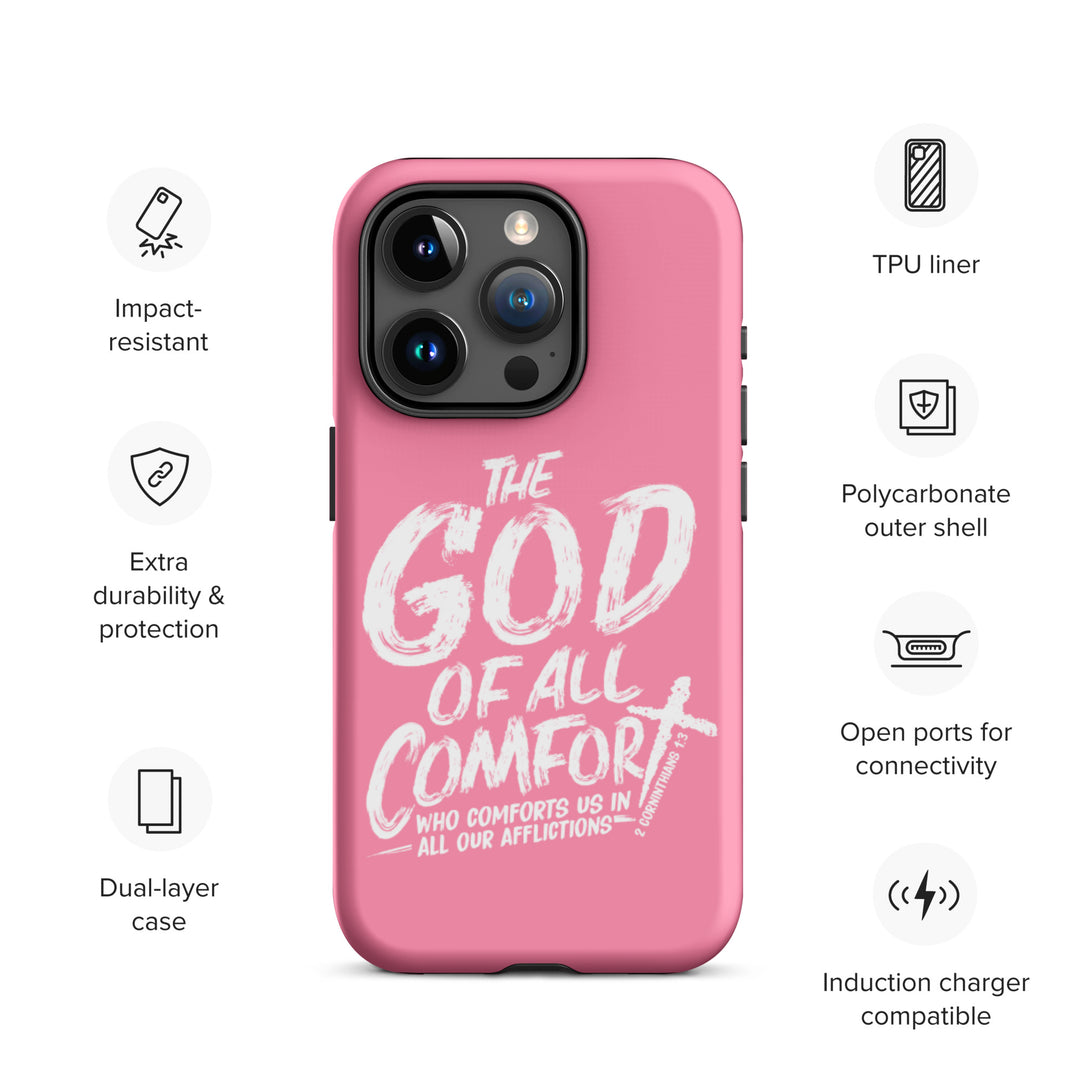 Christian Phone Case God of All Comfort Pink for iPhone® iPhone® Phone Cases   