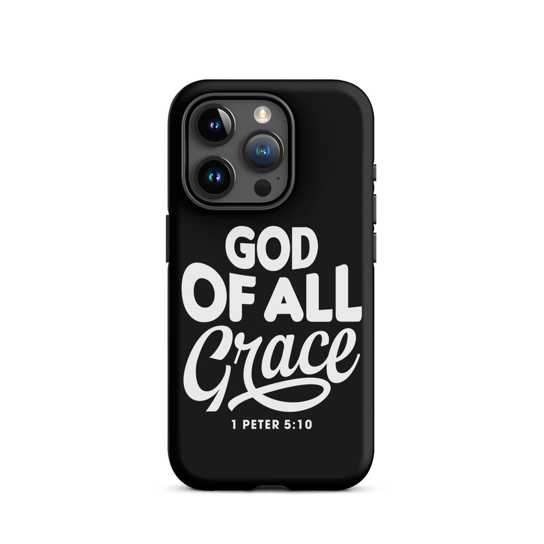 Christian Phone Case God of All Grace Black for iPhone® iPhone® Phone Cases Matte iPhone 15 Pro 