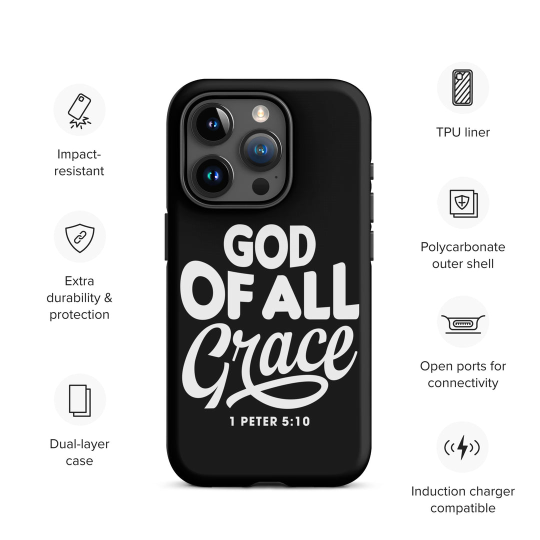 Christian Phone Case God of All Grace Black for iPhone® iPhone® Phone Cases   