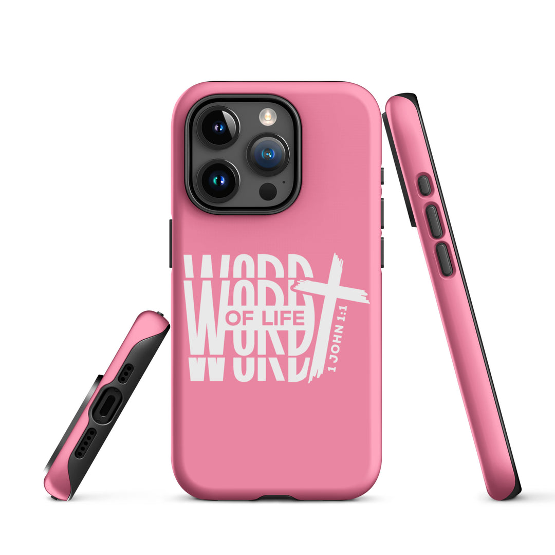 Christian Phone Case Word of Life Cross Pink for iPhone® iPhone® Phone Cases   