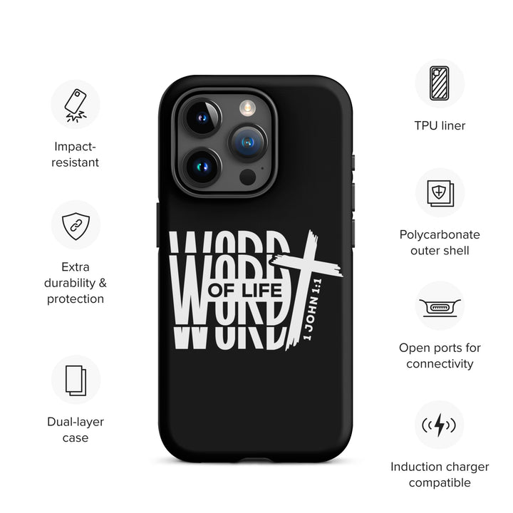 Christian Phone Case Word of Life Black for iPhone® iPhone® Phone Cases   