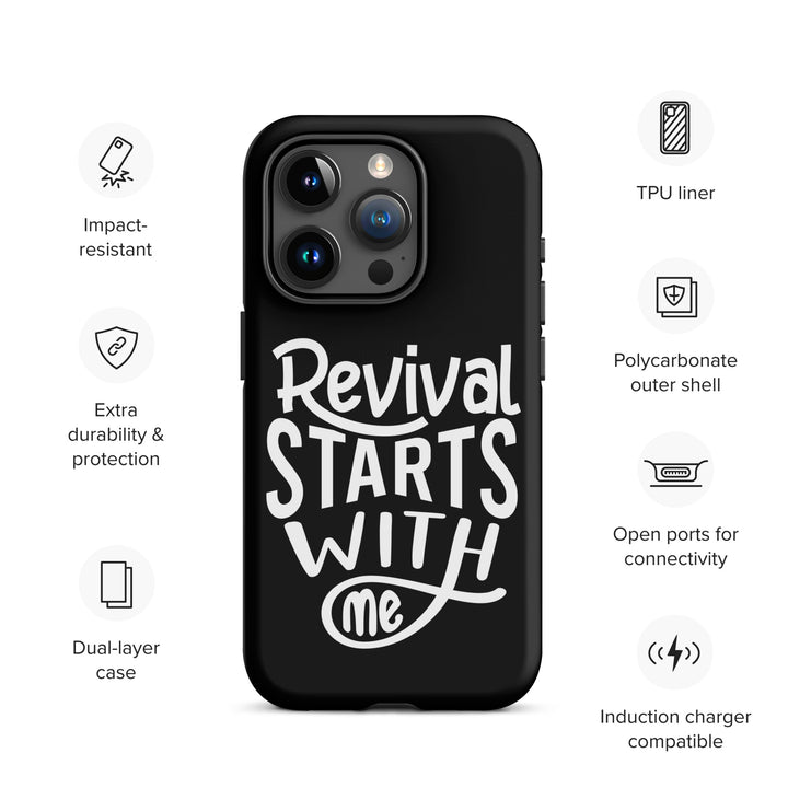 Christian Phone Case Revival Starts With Me Black for iPhone® iPhone® Phone Cases   