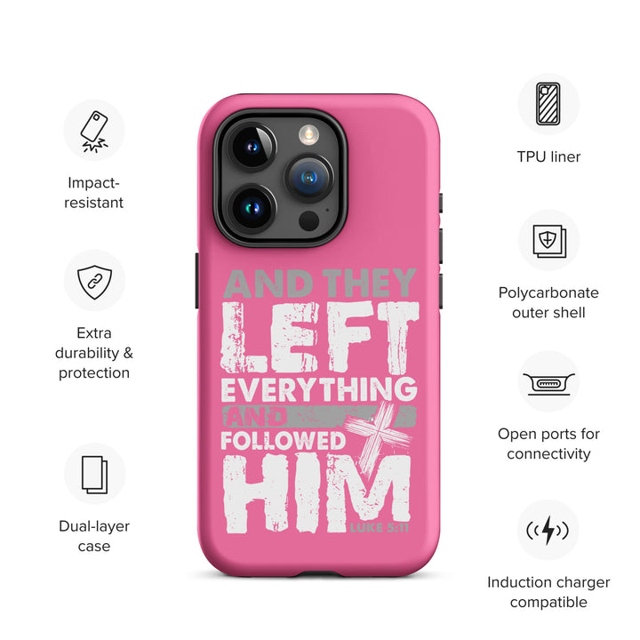 Christian Phone Case Left Everything Cross Pink for iPhone® iPhone® Phone Cases   