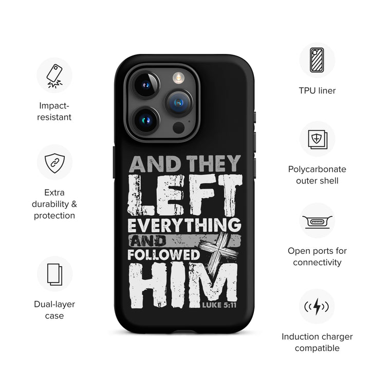 Christian Phone Case Left Everything Cross Black for iPhone® iPhone® Phone Cases   