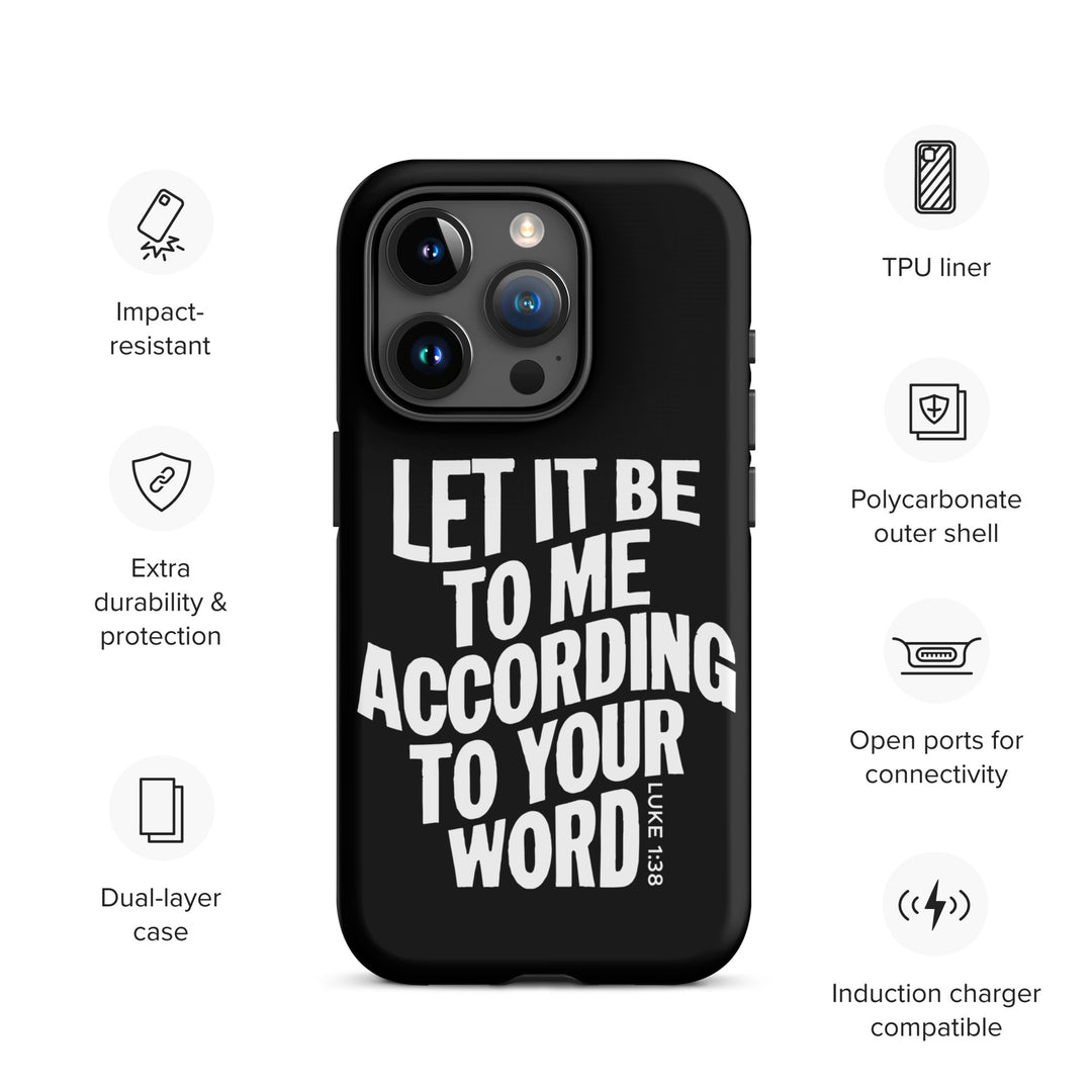 Christian Phone Case According To Your Word Black for iPhone® iPhone® Phone Cases   