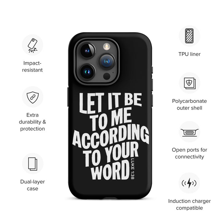 Christian Phone Case According To Your Word Black for iPhone® iPhone® Phone Cases   