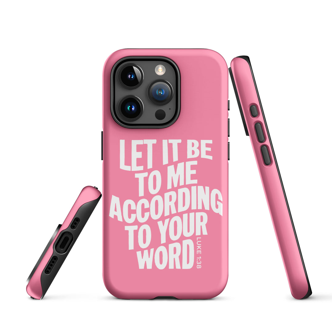 Christian Phone Case According To Your Word Pink  for iPhone® iPhone® Phone Cases   