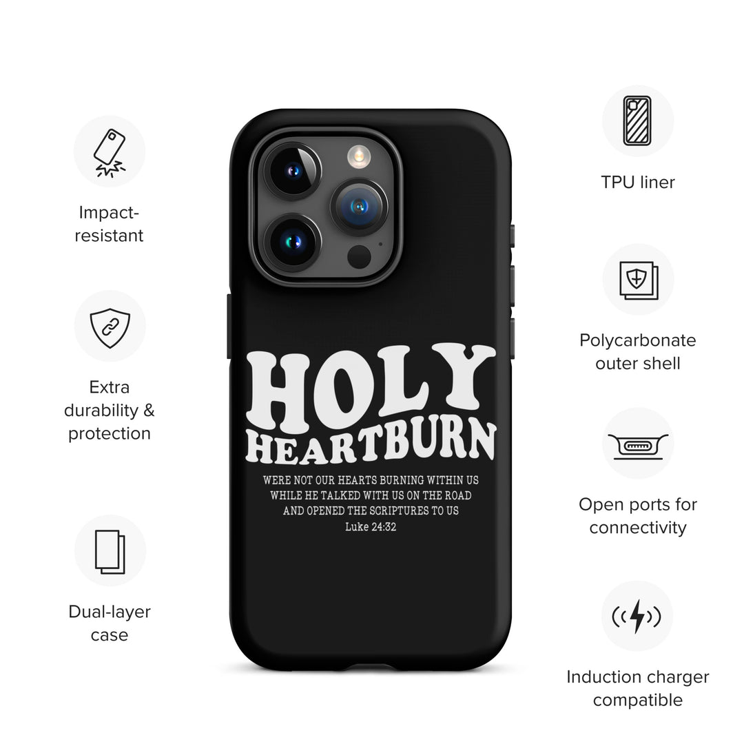 Christian Phone Case Holy Heartburn Black for iPhone® iPhone® Phone Cases   