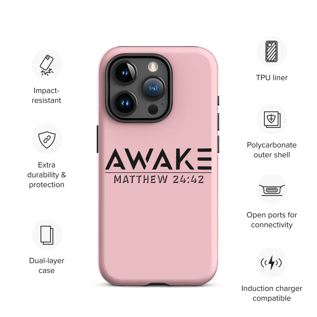 Christian Phone Case Awake Pink for iPhone® iPhone® Phone Cases   