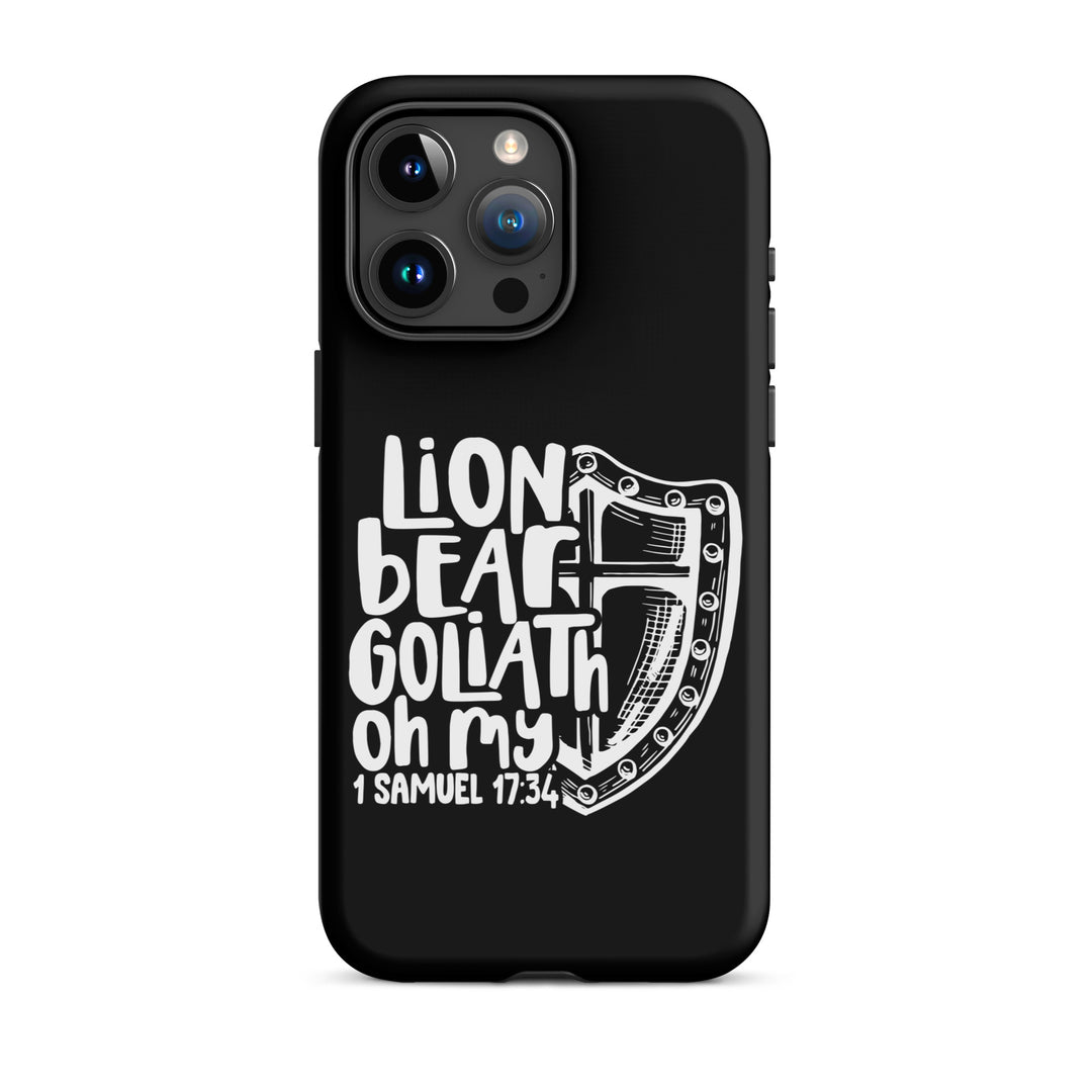 Christian Phone Case Lion Bear Goliath Oh My for iPhone® iPhone® Phone Cases Matte iPhone 15 Pro Max 