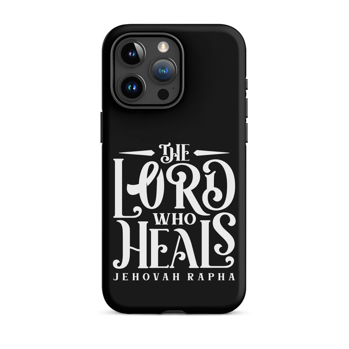 Christian Phone Case The Lord Who Heals Black for iPhone® iPhone® Phone Cases Matte iPhone 15 Pro Max 