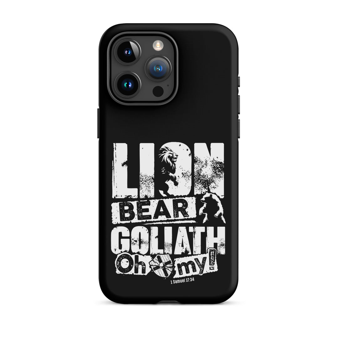 Christian Phone Case Lion Bear Goliath for iPhone® iPhone® Phone Cases Matte iPhone 15 Pro Max 