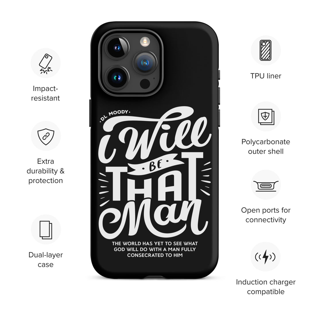 Christian Phone Case I Will Be That Man Black for iPhone® iPhone® Phone Cases   