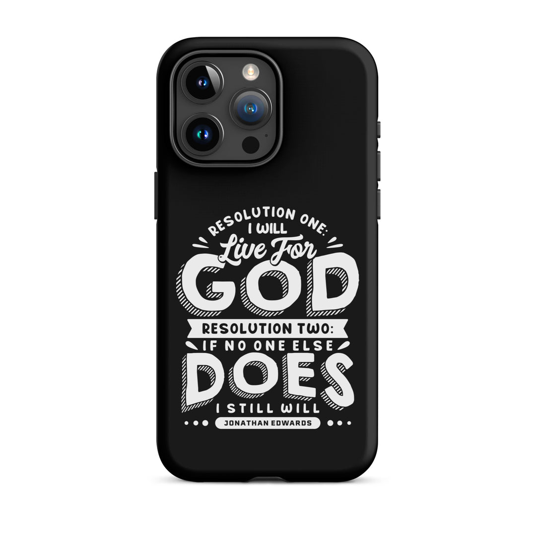 Christian Phone Case Live For God Black for iPhone® iPhone® Phone Cases Matte iPhone 15 Pro Max 