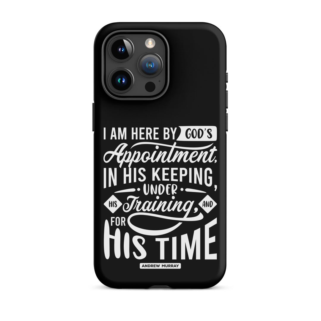 Christian Phone Case His Time Black for iPhone® iPhone® Phone Cases Matte iPhone 15 Pro Max 