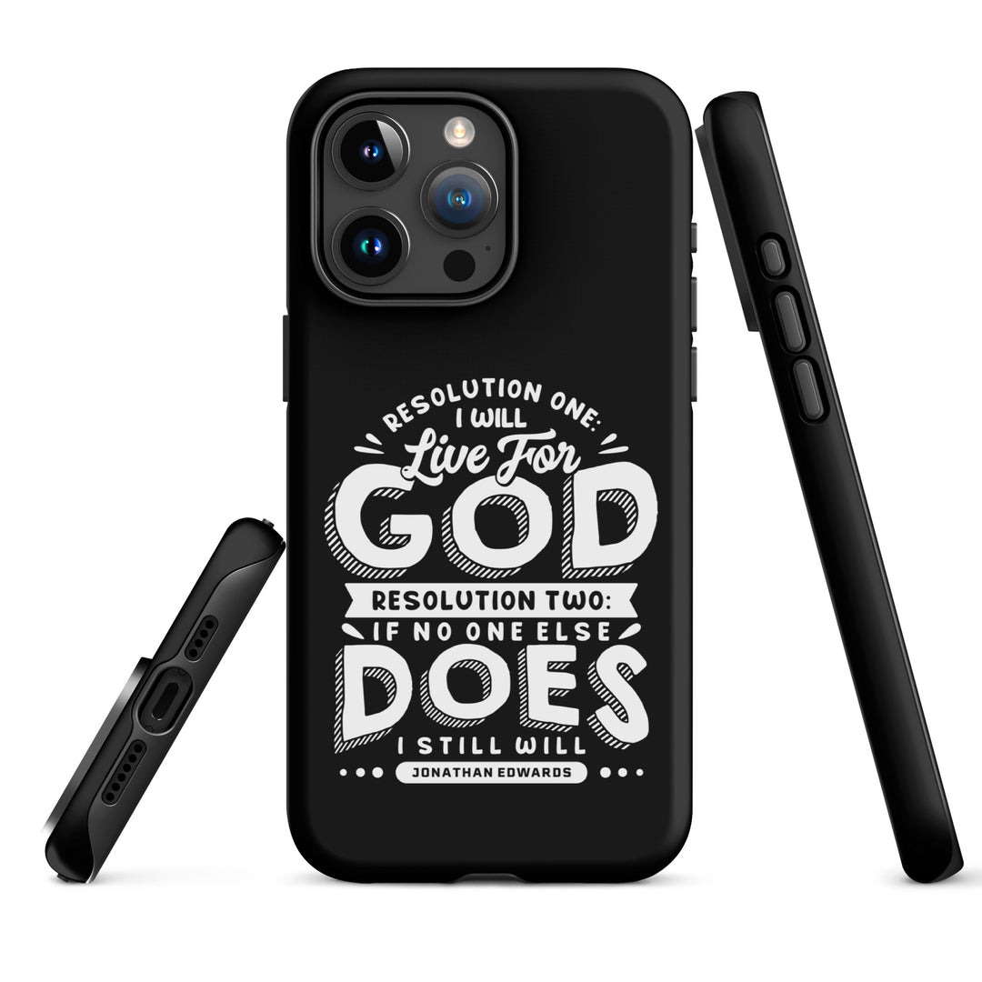 Christian Phone Case Live For God Black for iPhone® iPhone® Phone Cases   