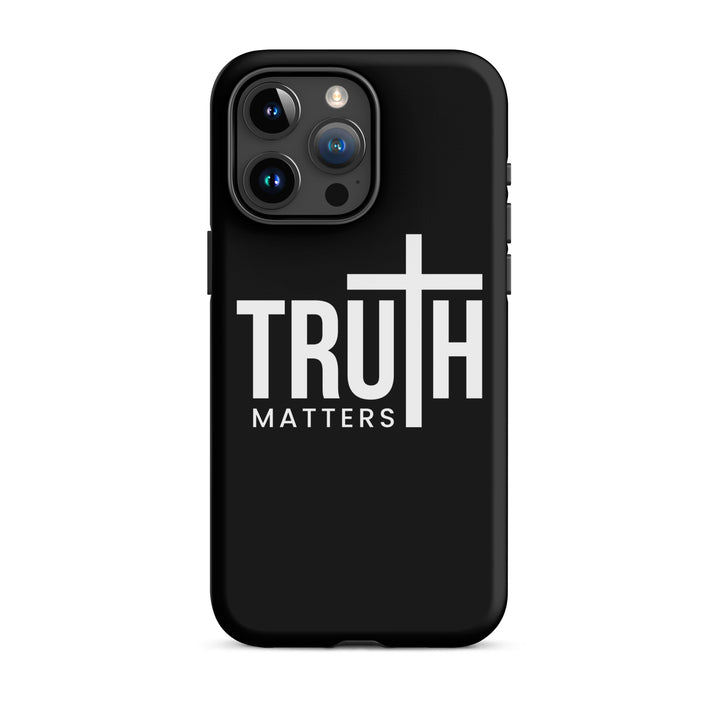 Christian Phone Case Truth Matters Black for iPhone® iPhone® Phone Cases Matte iPhone 15 Pro Max 