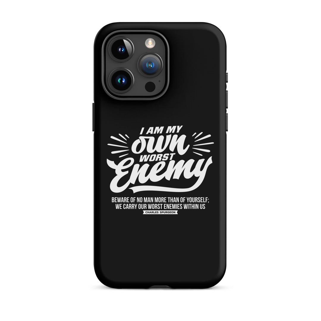 Christian Phone Case Worst Enemy Black for iPhone® iPhone® Phone Cases Matte iPhone 15 Pro Max 