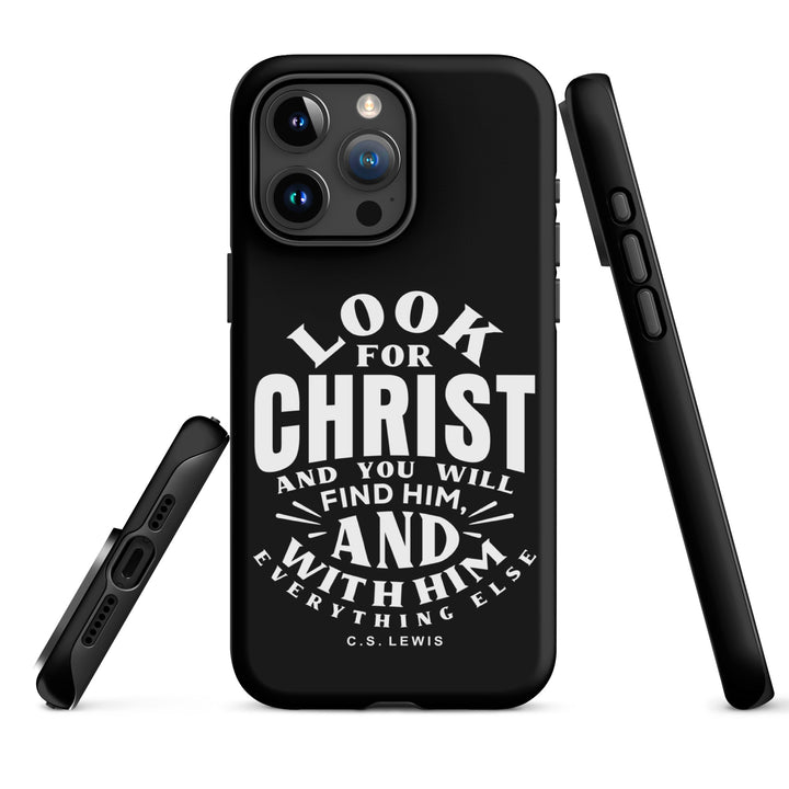 Christian Phone Case Look For Christ Black for iPhone® iPhone® Phone Cases   