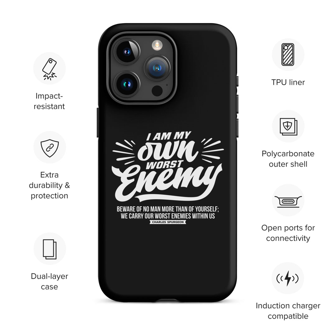 Christian Phone Case Worst Enemy Black for iPhone® iPhone® Phone Cases   