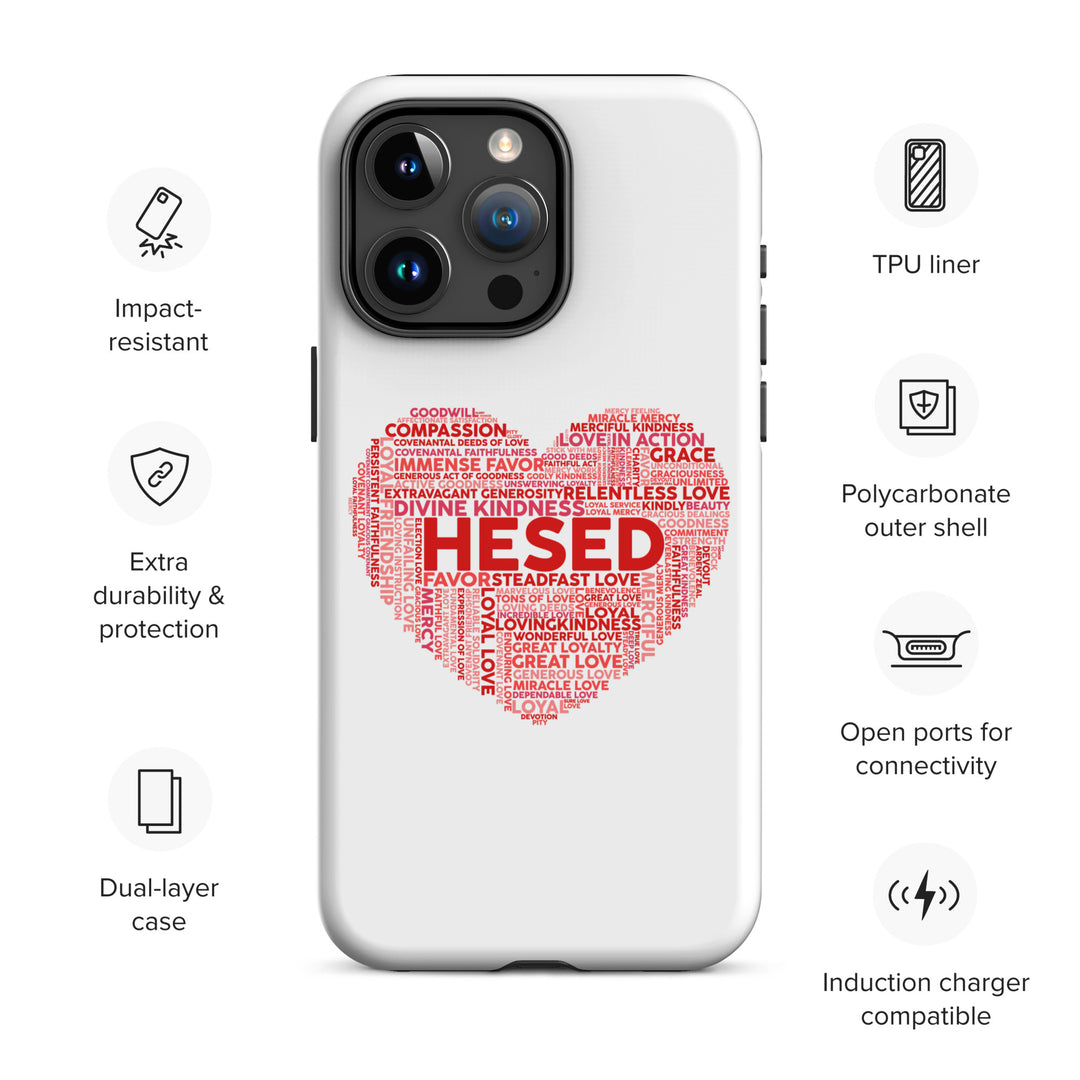 Christian Phone Case Hesed Heart White for iPhone® iPhone® Phone Cases   