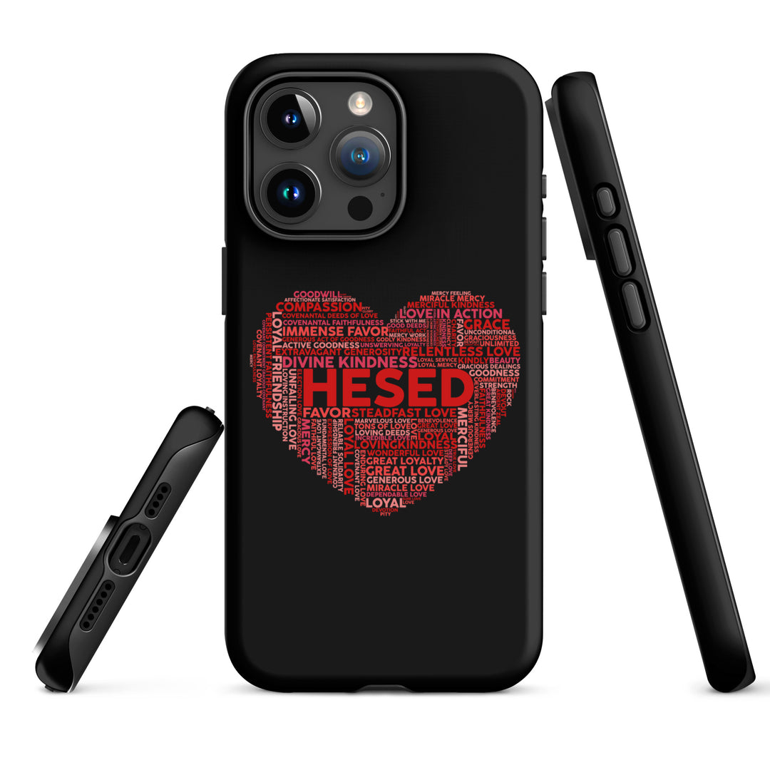 Christian Phone Case Hesed Heart Black for iPhone® iPhone® Phone Cases   