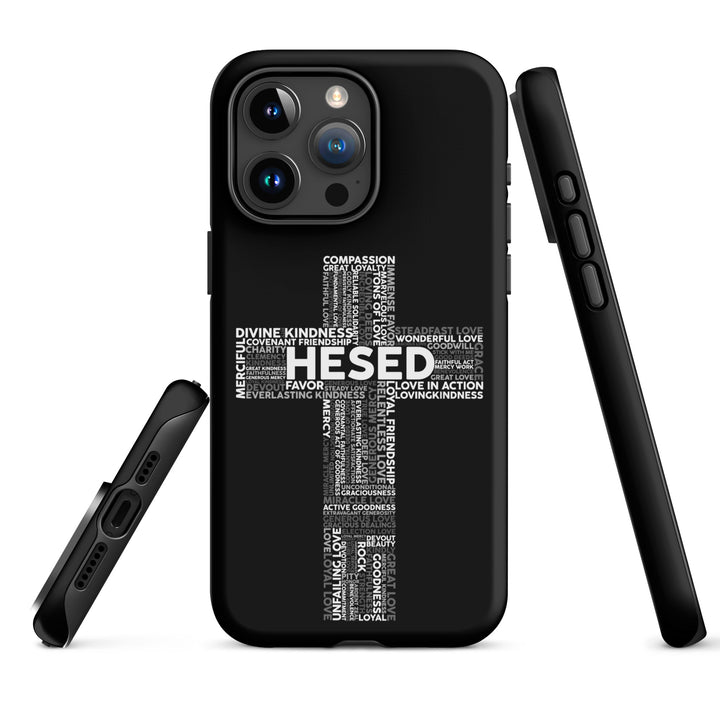 Christian Phone Case Hesed Cross Black for iPhone® iPhone® Phone Cases   